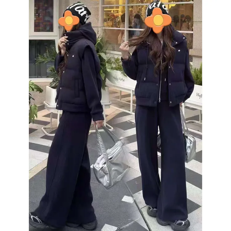 曼曼专属女装加厚冬季时尚套装时尚连帽秋冬卫衣棉服韩版701