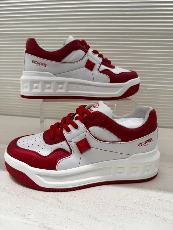 新款瓦格兹男鞋撞色真皮粗绳休闲板鞋四季款