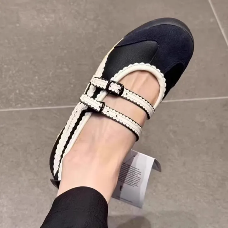 女鞋单鞋平底鞋乐福鞋时尚百搭穆勒鞋小香风春夏平底包头纺织鞋