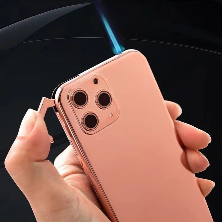 创意炫酷苹果手机模型防风充气打火机个性礼物送男友