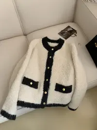 【巴黎甜心】秋冬小香风圆领洋气时尚百搭圈圈毛衣