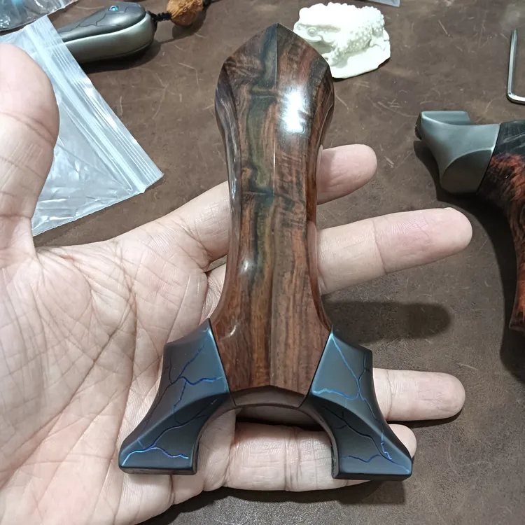 正品柏氏天罡钛合金弓头老挝大红酸枝弹弓龙齿快压反曲户外高精度