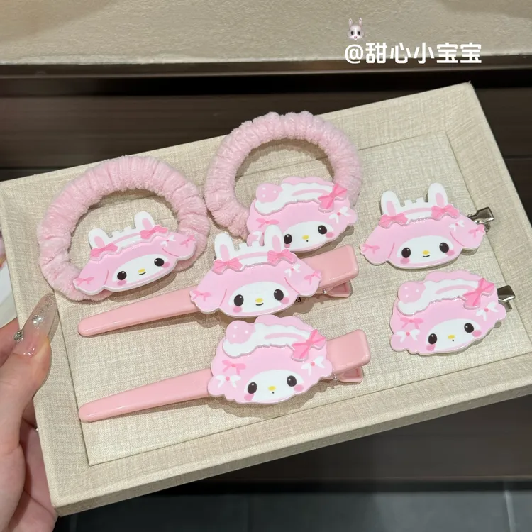 碎花小羊发卡可爱少女心头饰小女孩百搭甜美发饰拍照出片头发配饰