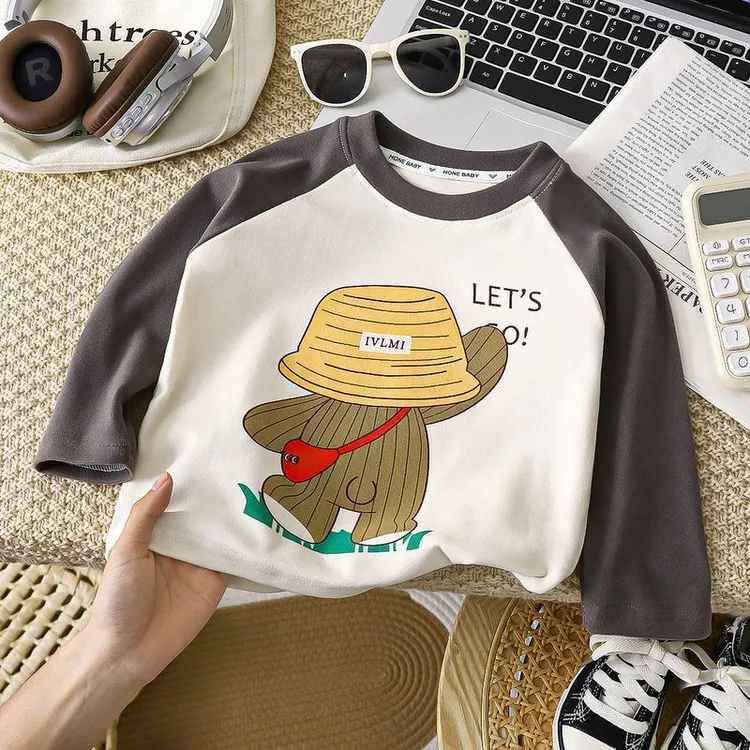 儿童德绒打底衫长袖t恤宝宝秋冬新款男童上衣女童宝宝衣服童装