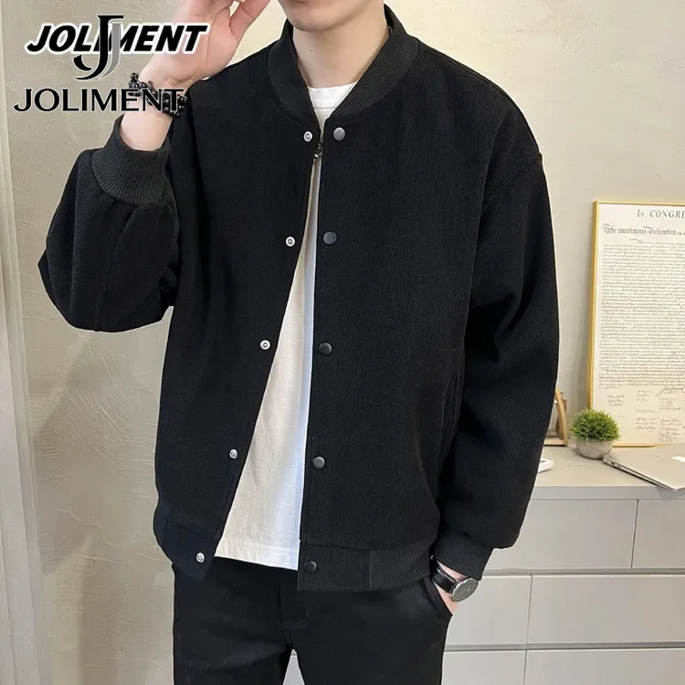 JOLIMENT棒球领夹克外套男士2025秋季韩版休闲潮流痞帅开衫上衣服