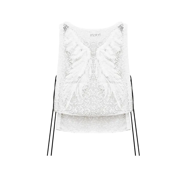 CHICCOMAO珠片羽翼拼贴马甲M12510104