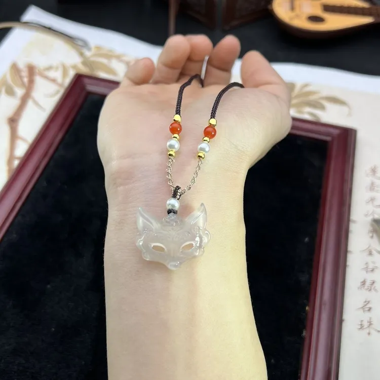 【进账】灵狐面具项链国风美学吊坠守护灵男女编织礼物百搭挂件