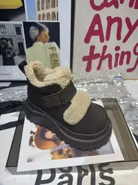 【茹姐专享】厚底增高10CM加绒马丁鞋女2025秋冬百搭短靴  5368-6