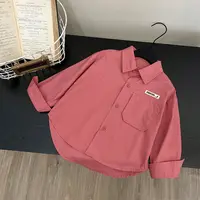 【现货】阿卷秋装儿童韩版时尚潮流宽松翻领尖领衬衫AD0436-XX2
