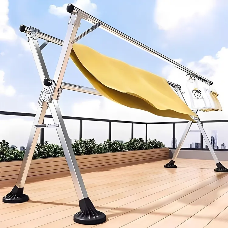 晾衣架落地折叠伸缩室内外晒衣架立式移动晒被子挂衣架X型晾衣杆