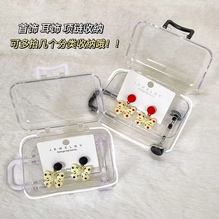 创意迷你拉杆箱行李箱可爱透明收纳儿童玩具收纳盒小型迷你的东西