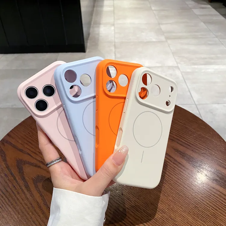 磁吸全包镜头一体按键适用苹果17promax液态硅胶手机壳iphone拍照