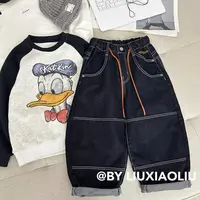 杭州六小六正版BY LIUXIAOLIU秋季儿童牛仔裤17470