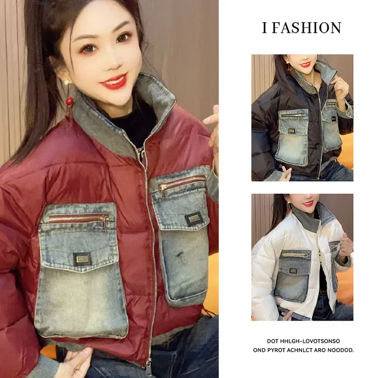 2025年冬季新款时尚气质宽松长袖棉服女百搭休闲加厚开衫外套上衣