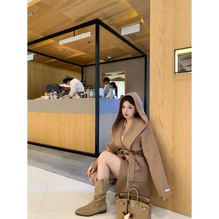 周白子 9/8 20:00 新品【曼哈顿日落】100羊毛毛呢大衣外套ZTNS0040