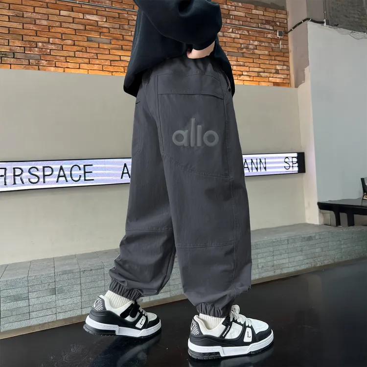 男童休闲裤2025春秋新款中大童潮酷冬装男孩束脚裤儿童加绒裤子潮