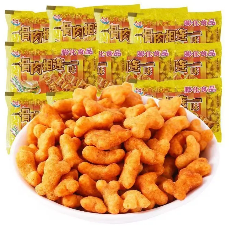 骨肉相连味辣骨头味小袋膨化食品零食怀旧香辣肉味8090后童年儿时