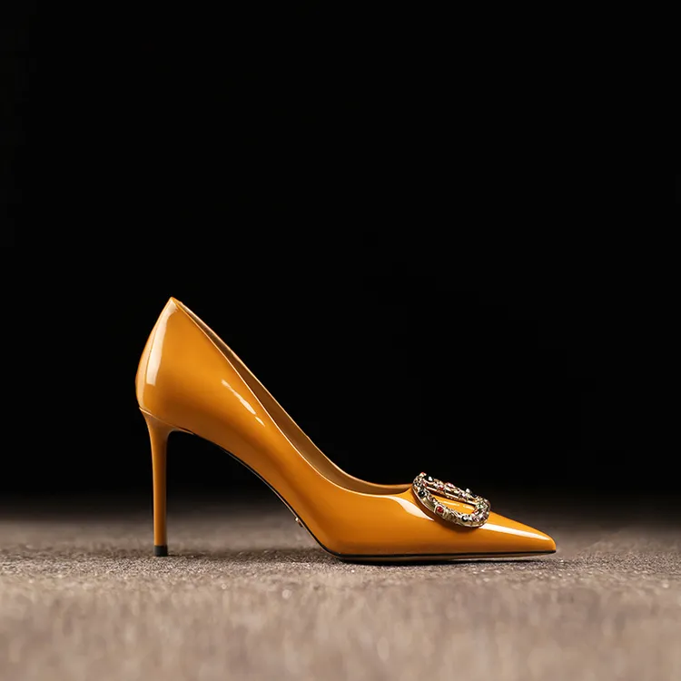 浅口高跟鞋不累脚高级感春季新款气质御姐范女神鞋子百搭真皮单鞋