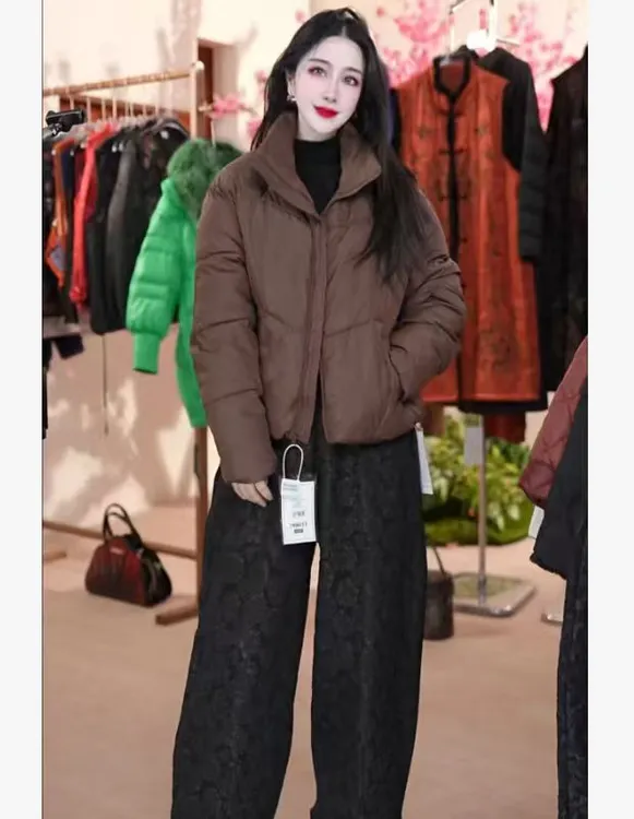 2025新款肯豆风棉服女短款立领百搭保暖棉衣冬季休闲外套