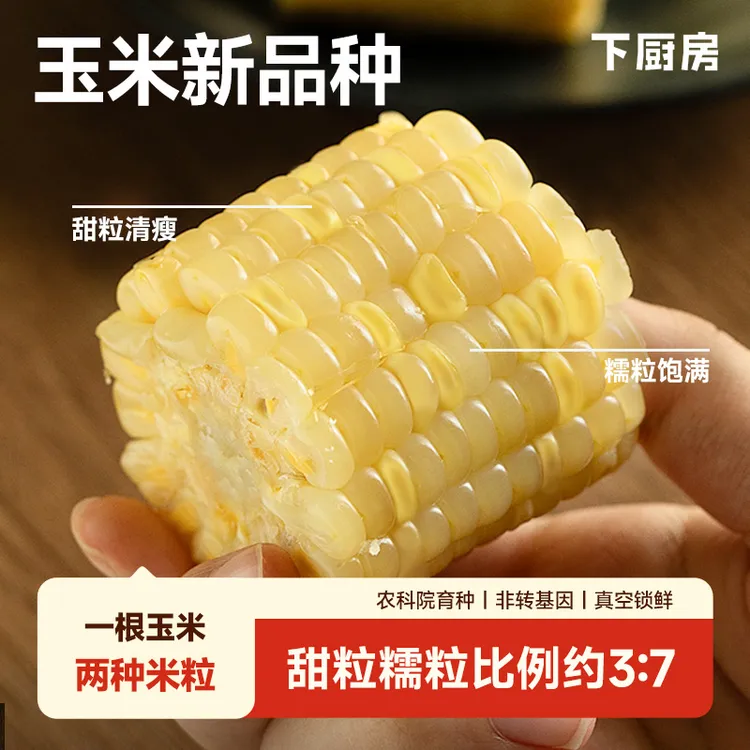 下厨房双生蜜糯玉米农科院新品种 有甜粒有糯粒 口感独特甜糯交织