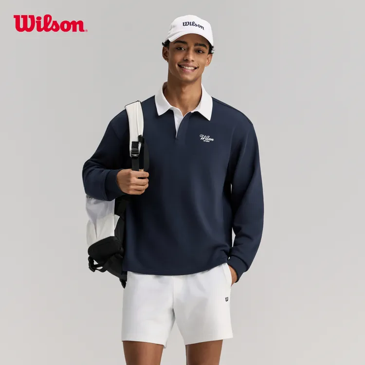【新款】Wilson威尔胜官方RUGBY FT男翻领网球运动针织上衣WN00053