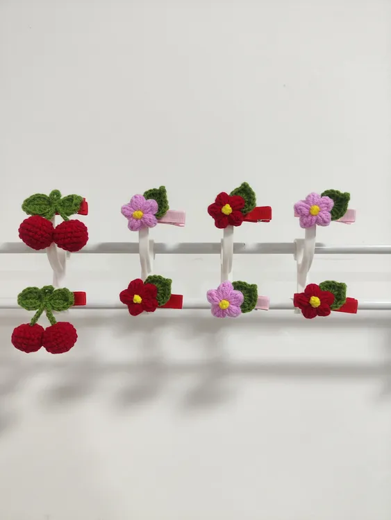 秋冬百搭樱桃发夹甜美小女孩侧边夹甜美不伤发宝宝气质可爱头饰