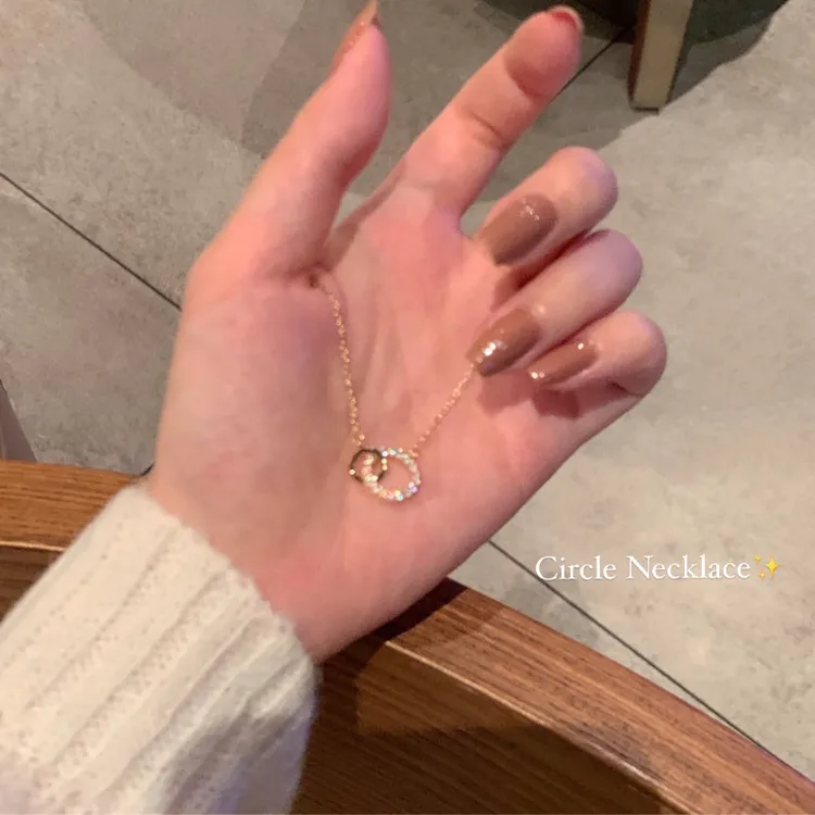 钛钢亚克力项链 网红爆款几何形钛钢小众轻奢百搭锁骨链精致温柔