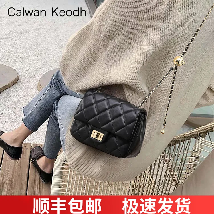 Calwan Keodh真皮包包女轻奢时尚感斜挎单肩包生日礼物送女友老婆