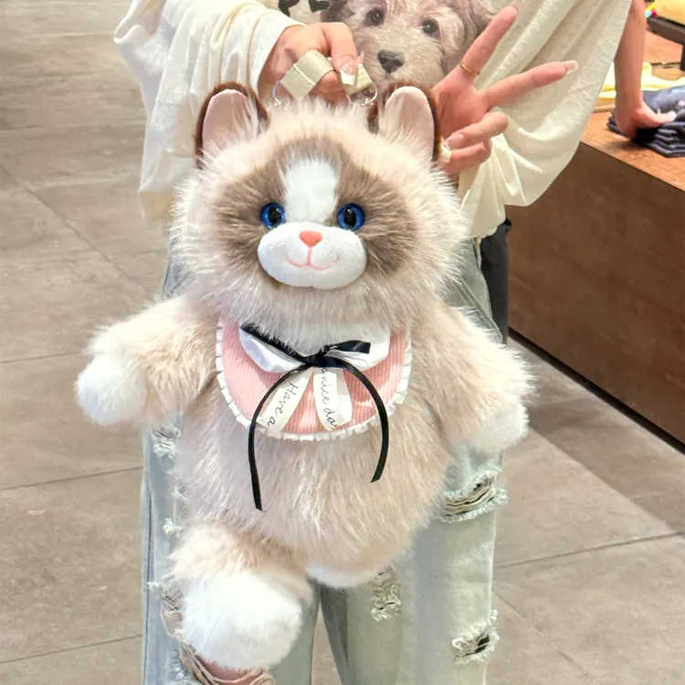 糯米会跑步布偶猫咪玩偶毛绒双肩包布娃娃毛绒玩具送女生生日礼物