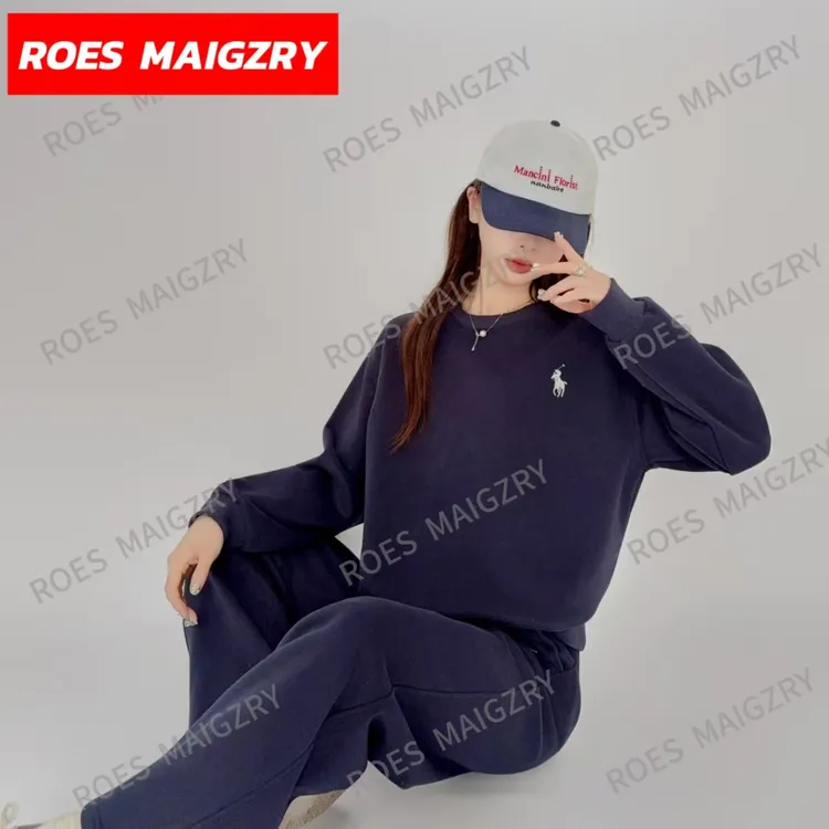 ROES MAIGZRY2025秋骑马射箭刺绣宽松遮肉显瘦百搭休闲套装