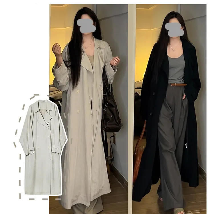 韩版气质宽松显瘦中长款风衣外套女装2025春秋新款御姐风休闲大衣