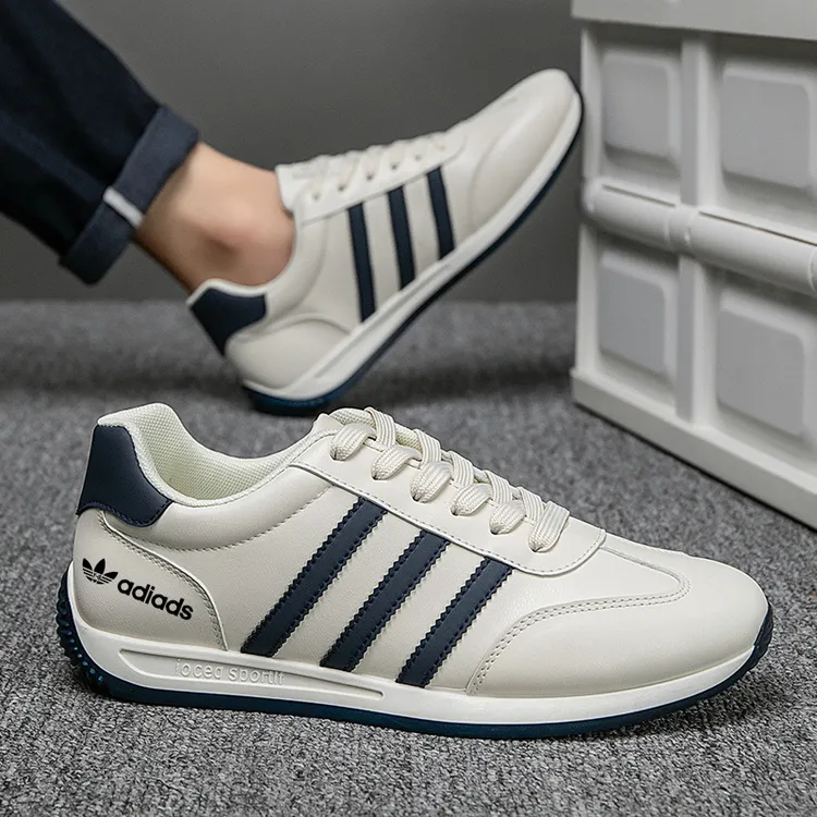 阿迪夏秋季男透气跑步鞋透气防滑跑步板鞋小白鞋休闲百搭运动鞋男