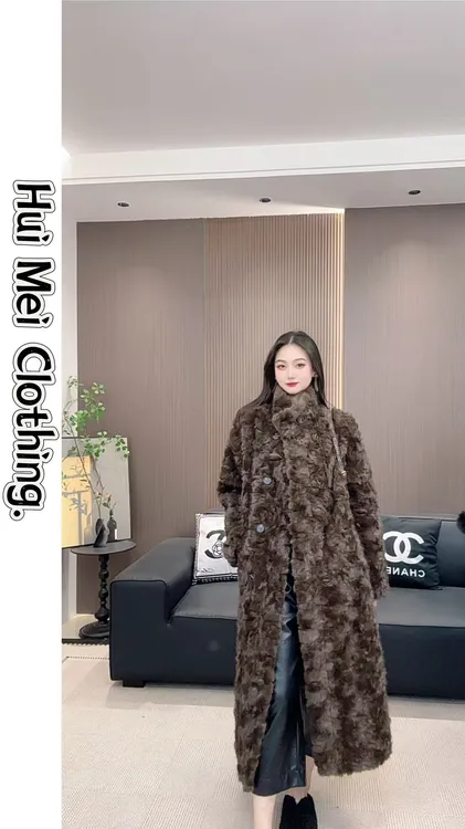 【汇美服饰】2025新款时尚立领冬季大衣外套