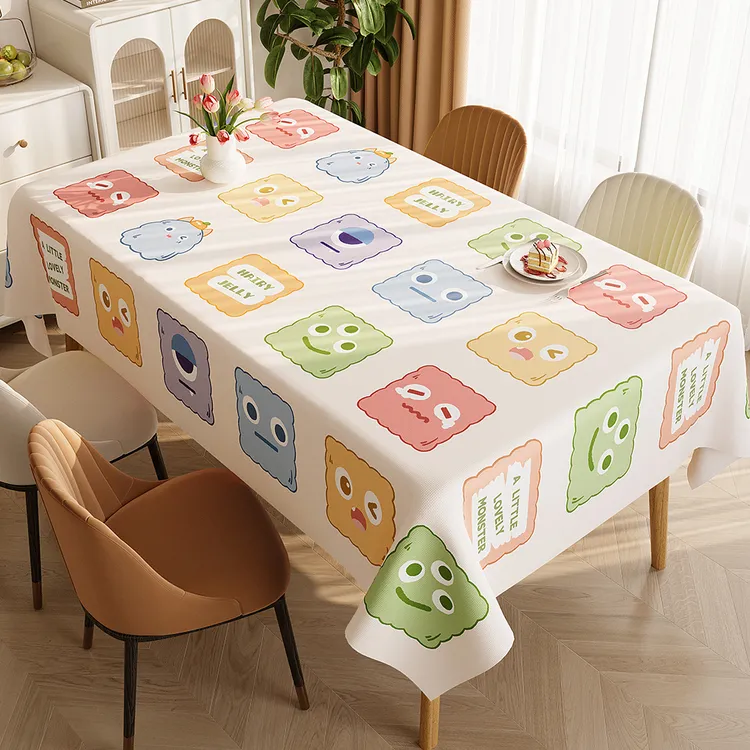 多巴胺桌布免洗防水防油防烫餐桌桌布家用pvc茶几台布轻奢高级感
