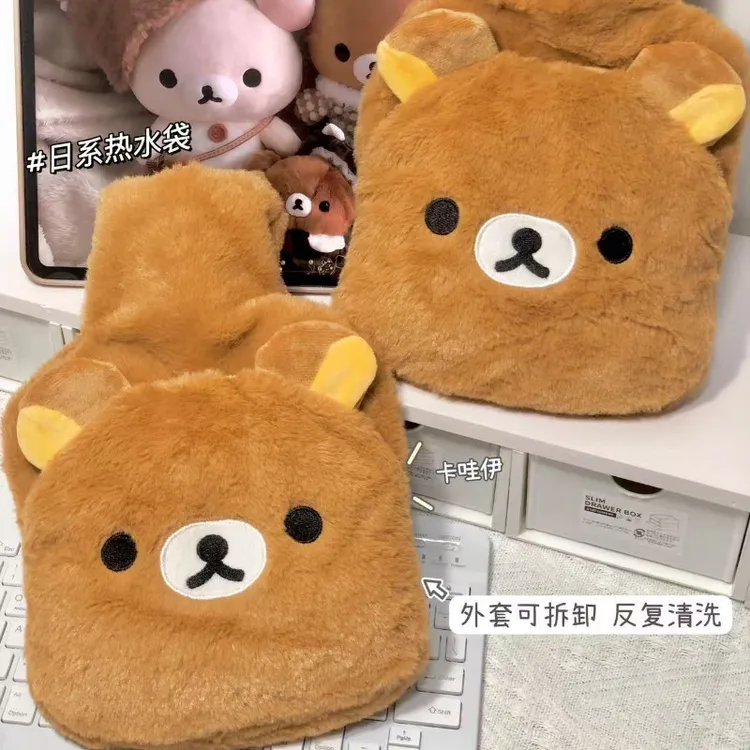 2025新款可爱熊熊热水袋注水女学生可爱卡通冬天热敷暖肚子暖水袋