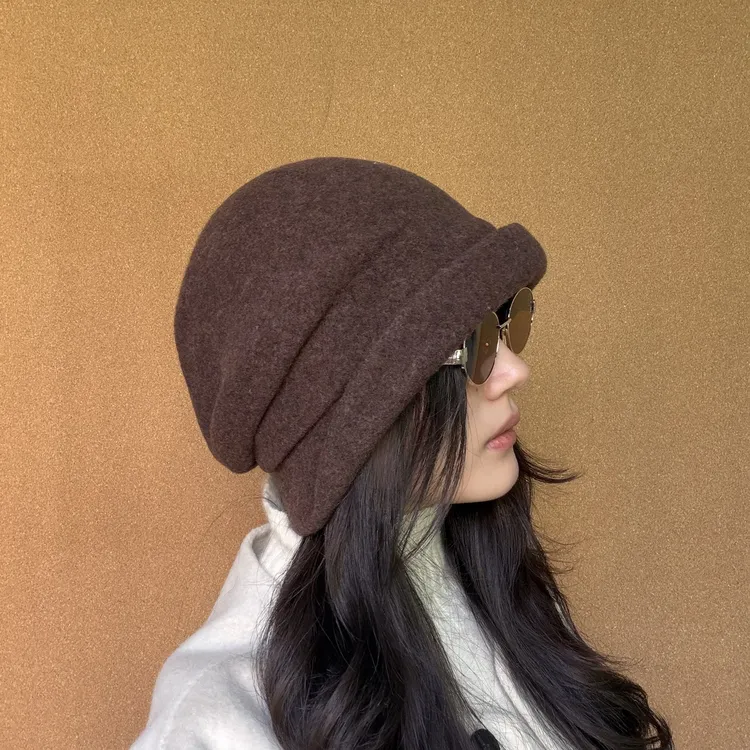 帽子婷好【100羊毛】头围53~60cm特点：洋气显白时尚穿搭堆堆渔夫帽