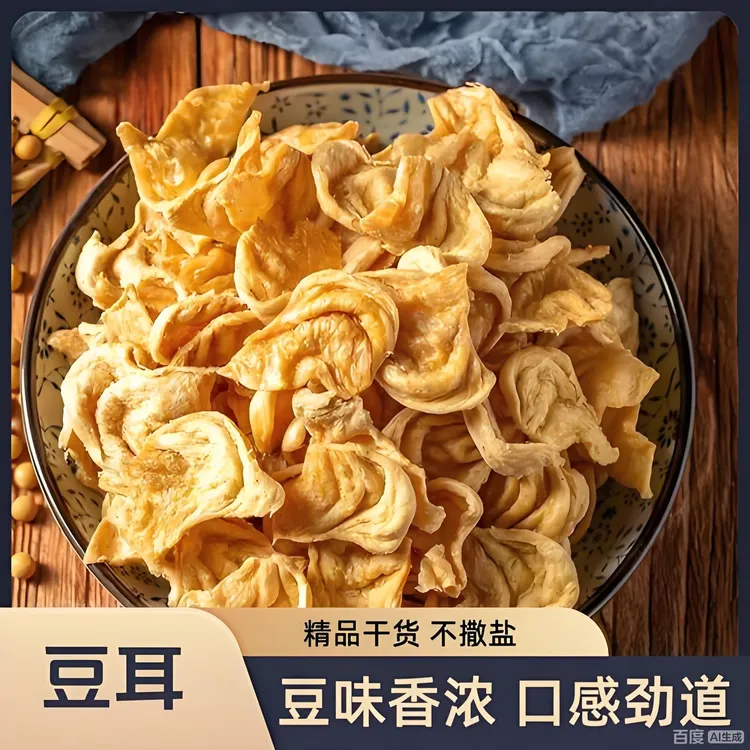 山东特产.纯黄豆无盐粒豆耳.豆制品蛋白素肉.炒菜.凉拌.涮火锅