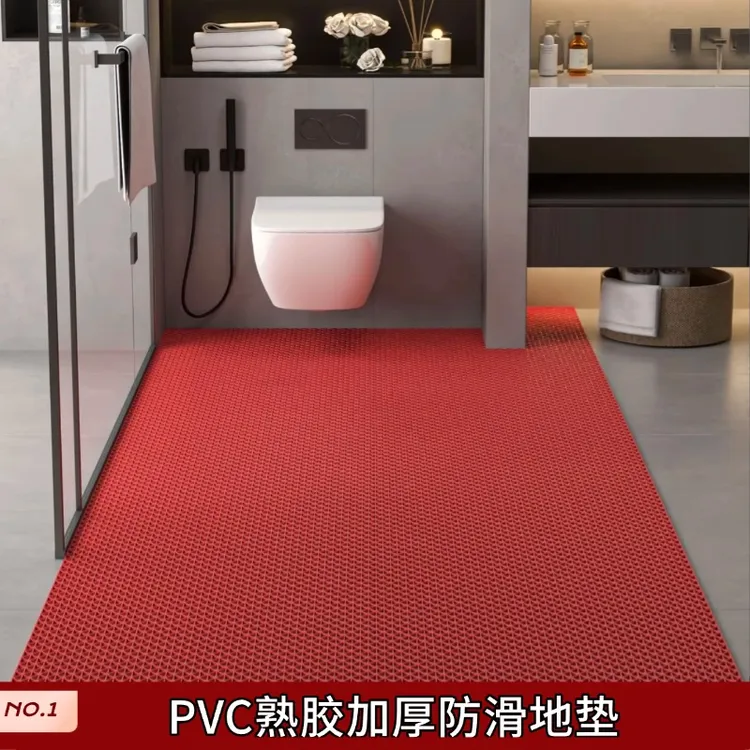 防滑防水厨房地垫厕所卫生间浴室户外商用塑料pvc镂空防滑垫门垫