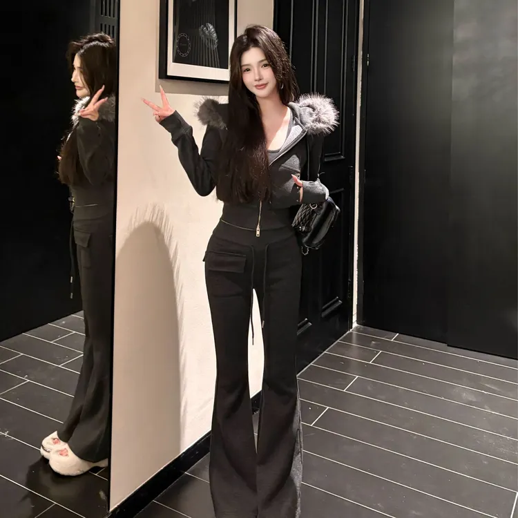 GUIDI GUDI【萌萌兽】轻奢感时尚浪漫风两件套套装/黄加蓝