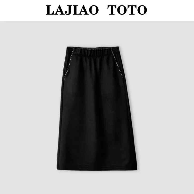 辣椒姐【编线半裙】简洁保暖舒适柔软百搭女显瘦半身裙#66160