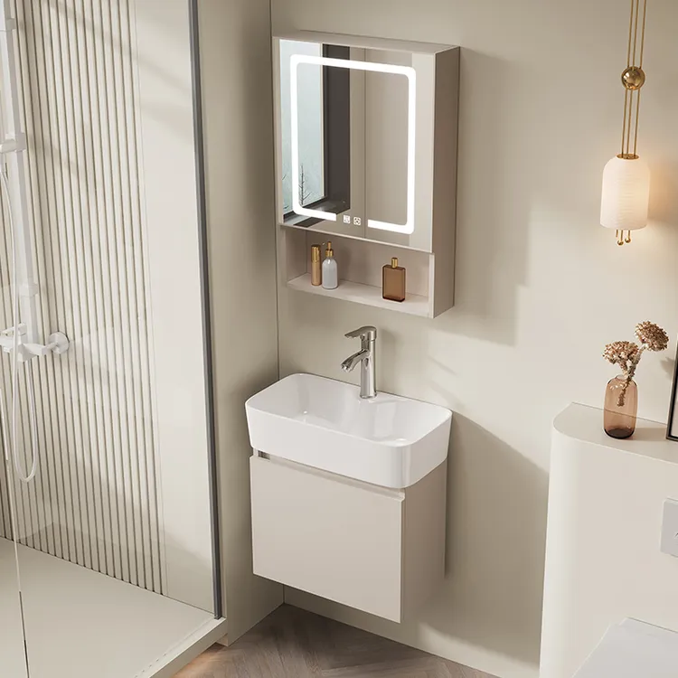 迷你窄边大容量铝蜂窝浴室柜组合陶瓷一体盆洗手盆洗手盆洗簌台