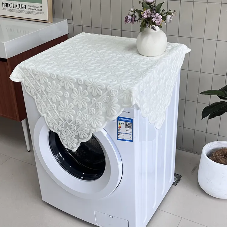 洗衣机罩防尘布电器罩简约加厚布艺冰箱罩空调冰柜防尘罩帘多用巾