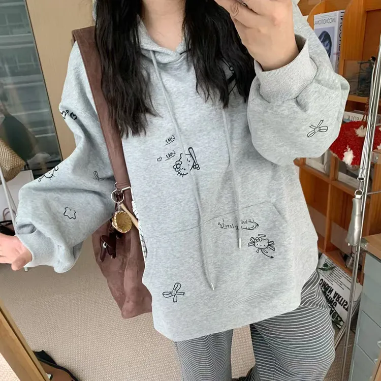 2025秋冬款宽松时尚百搭可爱元气Kitty卫衣 1025