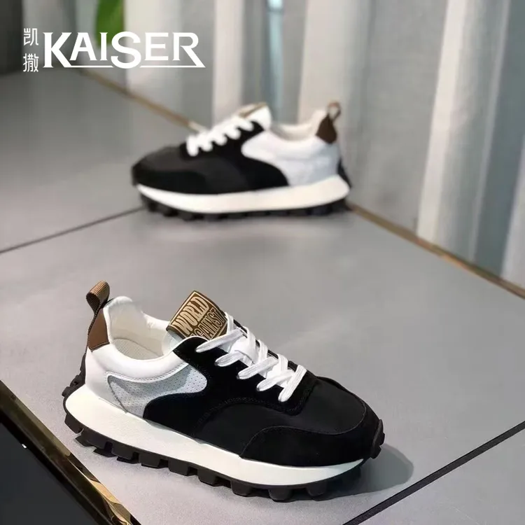 凯撒官方正版男鞋新款透气百搭休闲老爹鞋男士防滑耐磨运动阿甘鞋