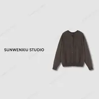 swx studio3店 “琥珀卫衣“多元化双面穿简约圆领毛圈卫衣外套