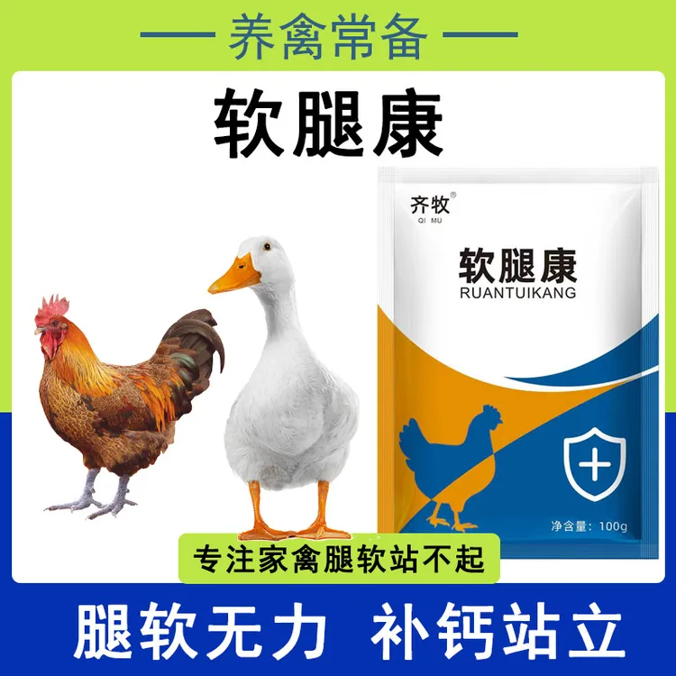 齐牧软腿康鸡鸭鹅鸽家禽养殖通用饲料添加剂可饮水可拌料厂家直发