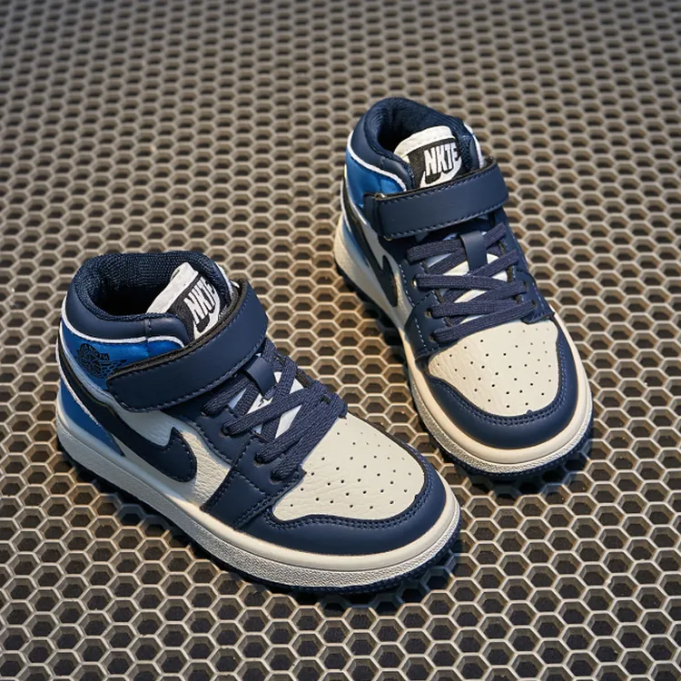 大黄蜂ajaj男童鞋子2025秋冬二棉高帮真皮儿童运动鞋女童街舞鞋潮