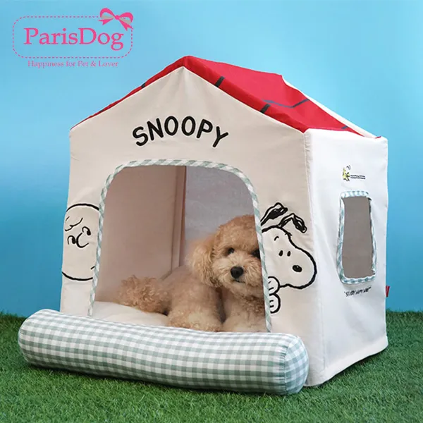 韩国【parisdog】韩国品牌史努比猫狗宠物红房子帐篷狗窝