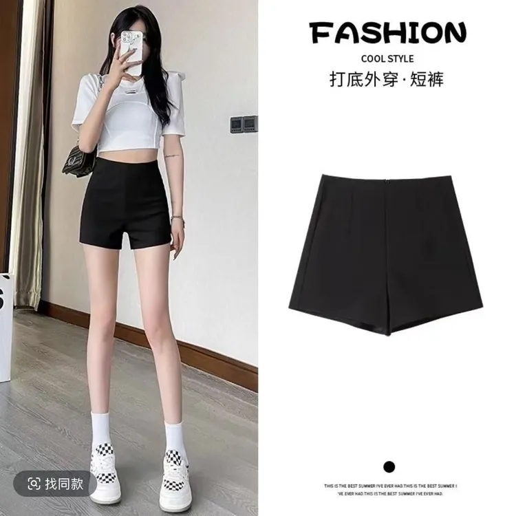 春夏短裤女2025新款高腰弹力修身显瘦小个子女士休闲百搭外穿打底