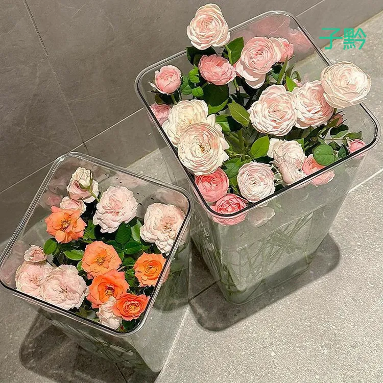 醒花桶深水鲜花养花桶花店家用插花桶透明醒花桶花瓶